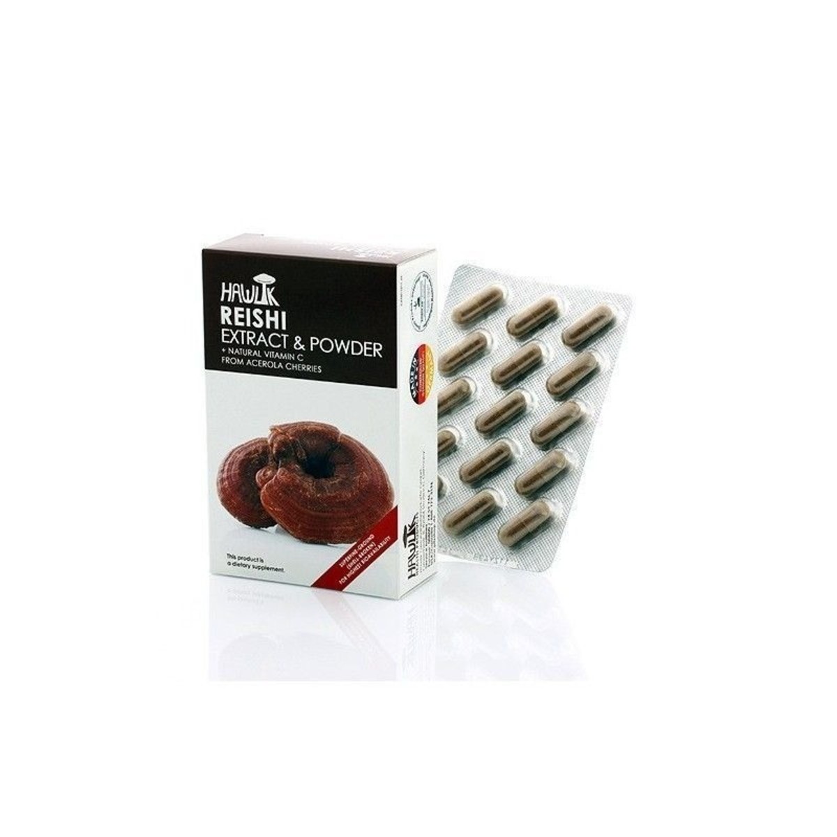 Extracto Puro 60 Cápsulas Hawlik Reishi (Ganoderma Lucidum)