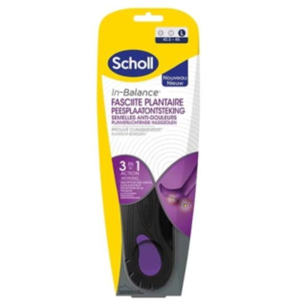 Plantaire fasciitis anti-pijn inlegzolen met In-Balance technologie 3-in-1 maat L 42,5-45 1 U – Scholl