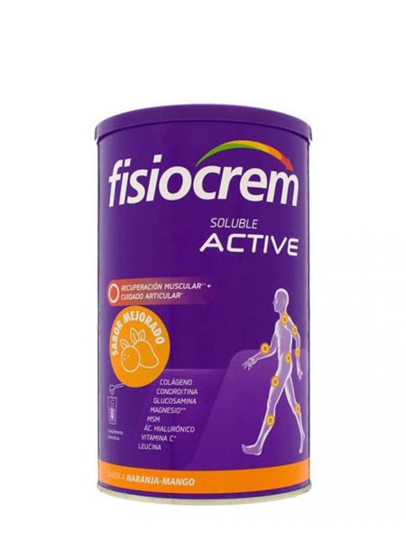 Fisiocrem active colágeno sabor naranja-mango 480 gr