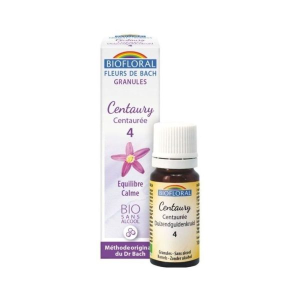 Fleurs de Bach Biofloral Centaury Centáure 4 (Équilibre et Calme) – 9g