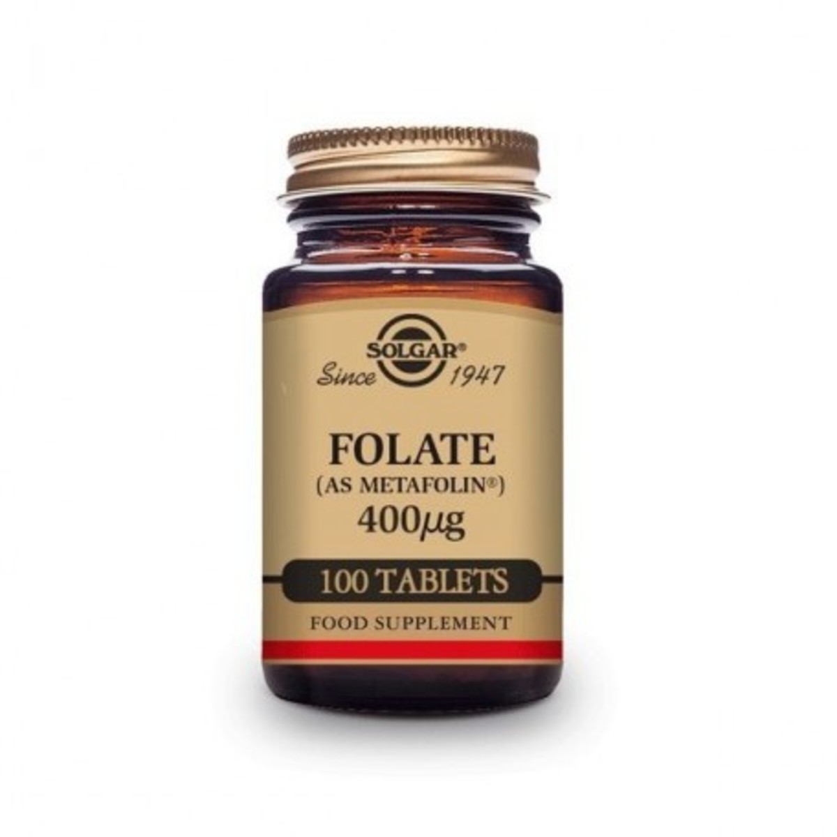 Folato 400 mg 100 Comprimidos Solgar