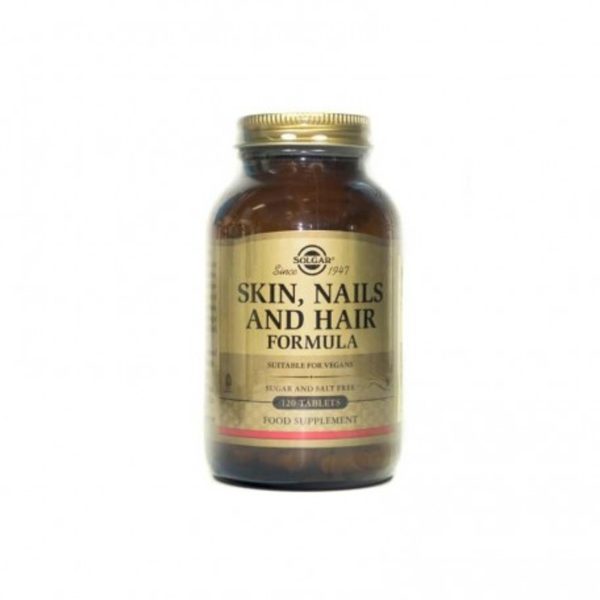 Formule Cheveux, Peau et Ongles 120 Comprimés – Solgar