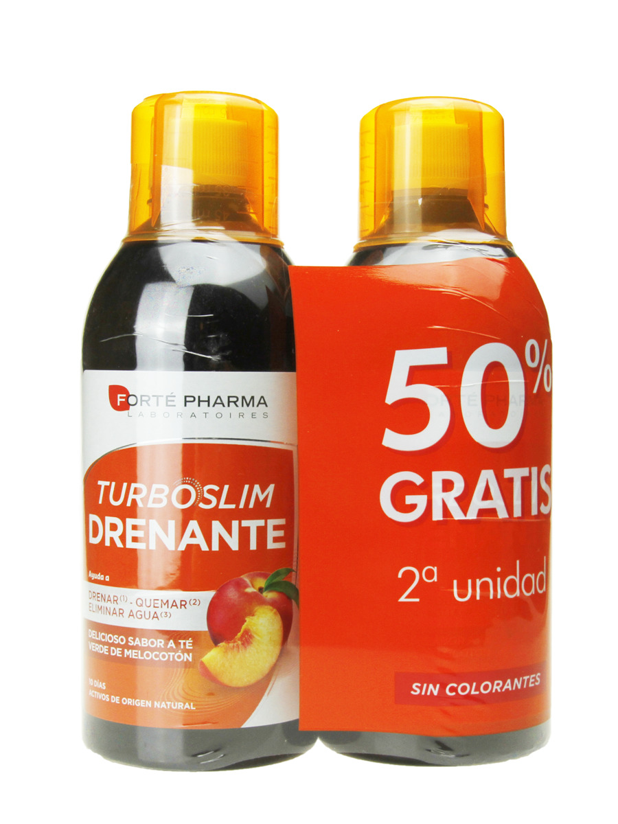 Forte Pharma Turboslim Drenante Duplo Sabor Melocotón 2X500 ml