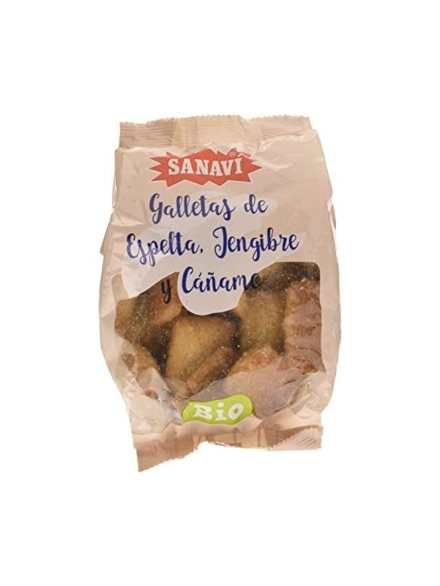 Galletas de espelta con jengibre y cáñamo Sanavi – 200g