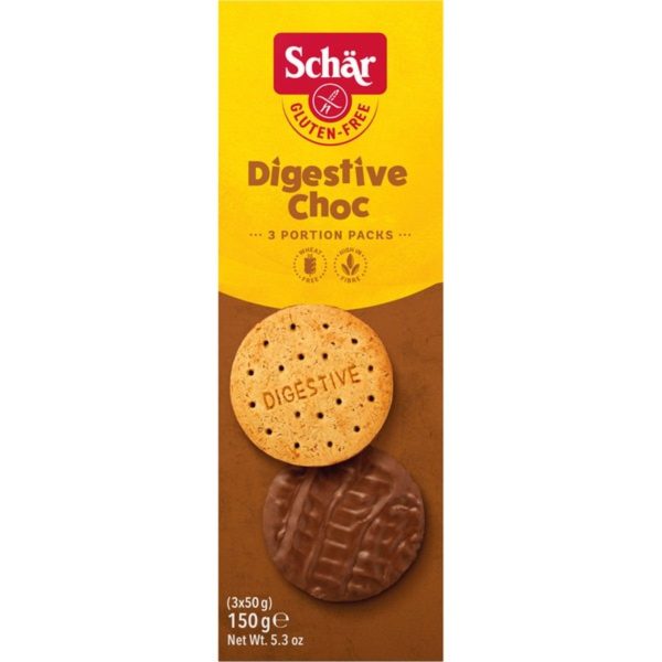 Μπισκότα Digestive Σοκολάτα Schar – 150g