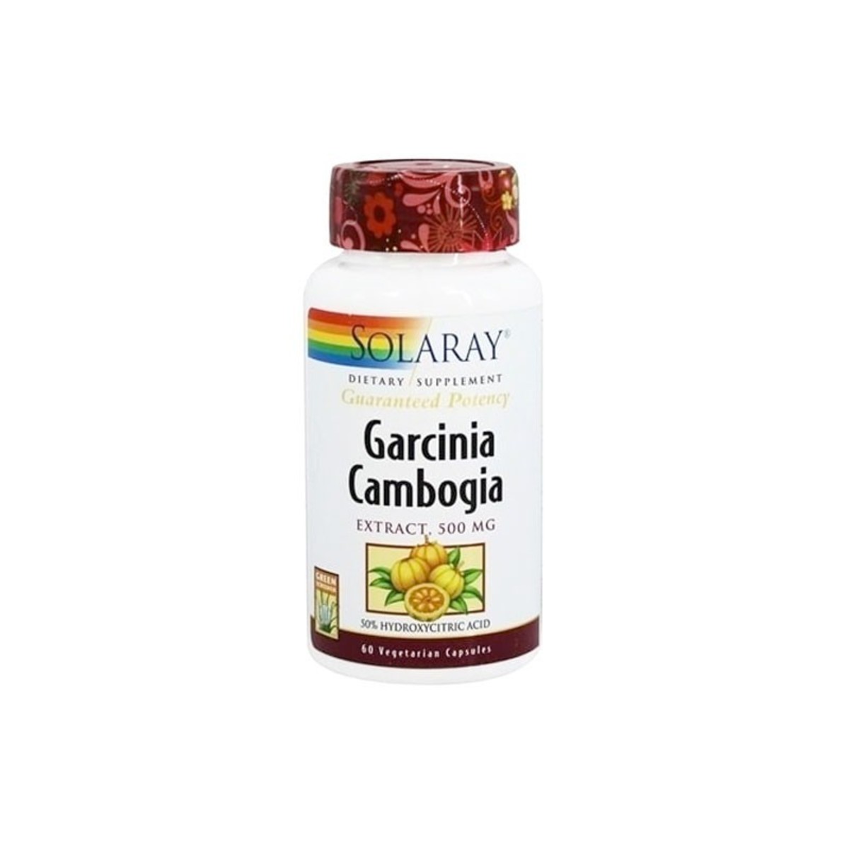 Garcinia Cambogia 500 mg 60 Cápsulas Vegetales Solaray