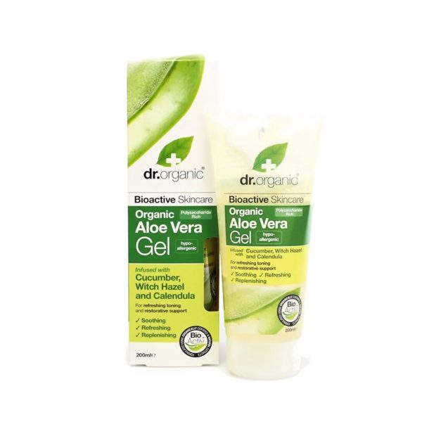 Aloe-Vera-Gel mit Gurke und Ringelblume Dr Organic – 200ml
