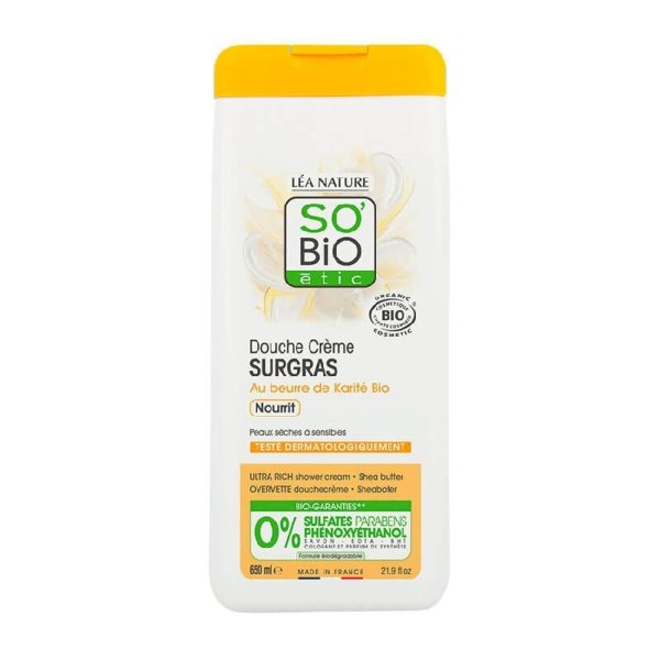 Gel doccia ultra nutriente con olio di karité Sobio
