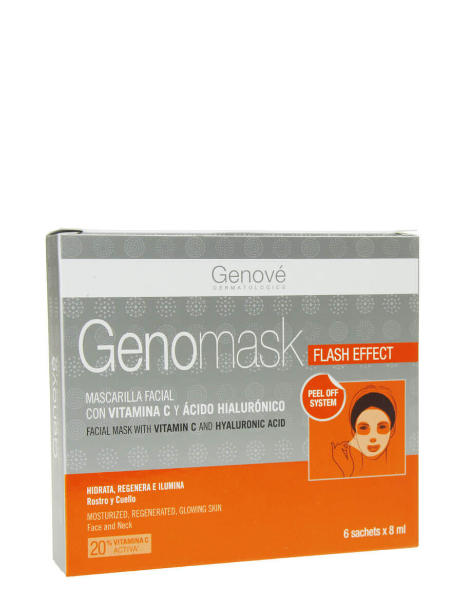 Genomask flash effect mascarilla facial con vitamina c 6 unidades