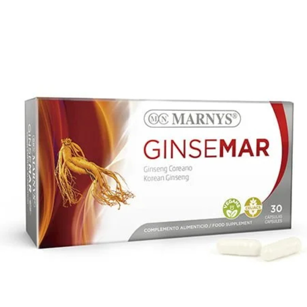 Ginsemar Coreano Vegano 30 Cápsulas Marnys