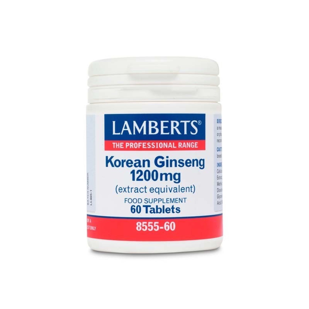 Ginseng Coreano 1200 mg 60 Cápsulas Lamberts