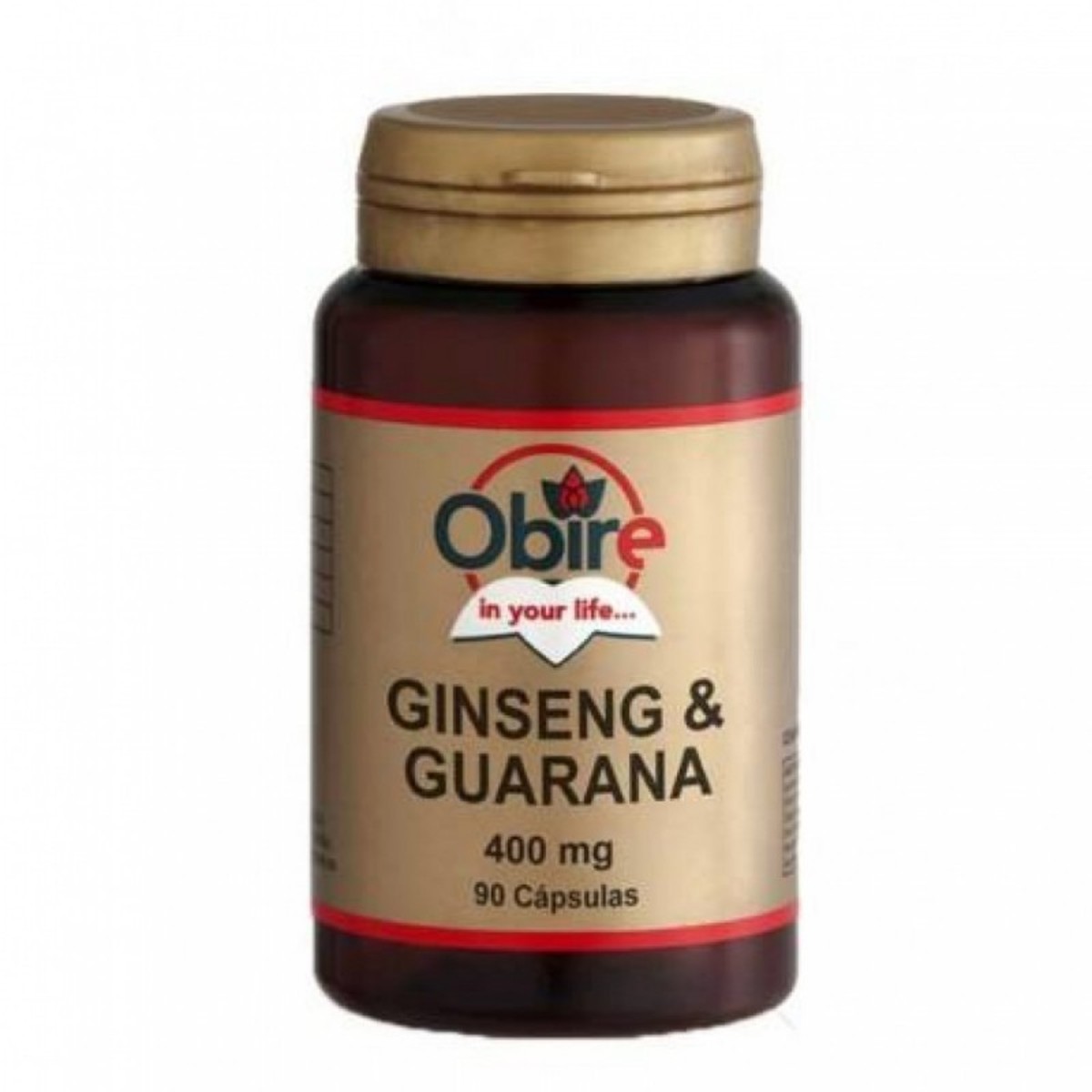 Ginseng + Guaraná 400 mg 90 cápsulas Obire