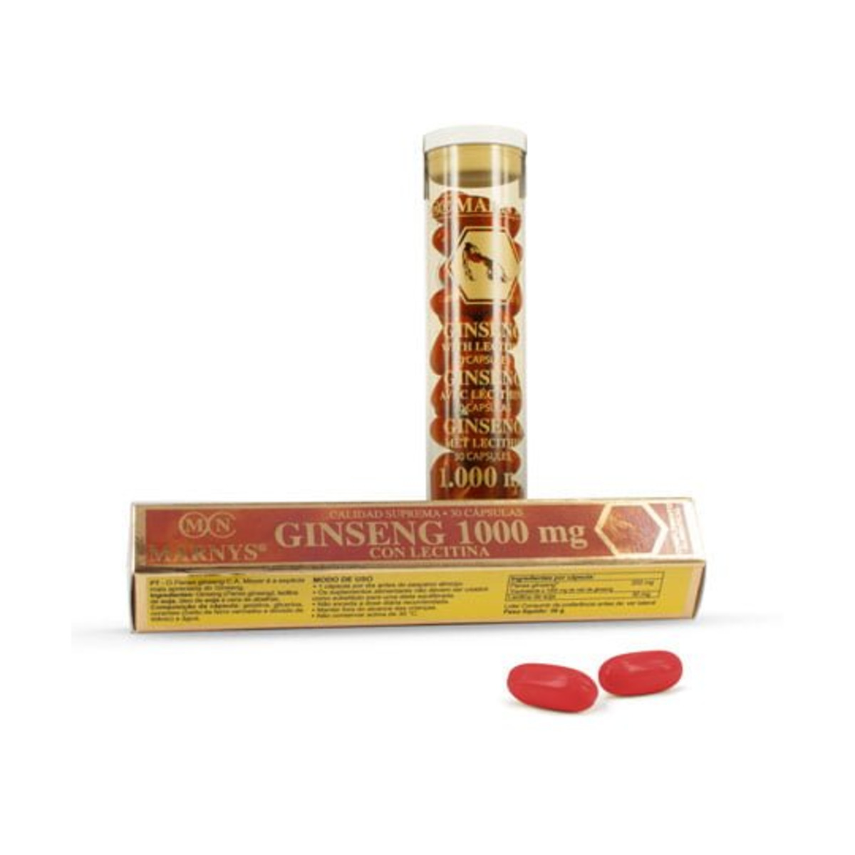 Ginseng + Lecitina Tubo 1000 mg Marnys