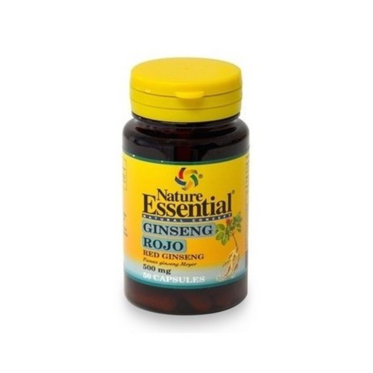 Ginseng Rojo 500 mg Ext Seco 50 Cápsulas Nature Essential