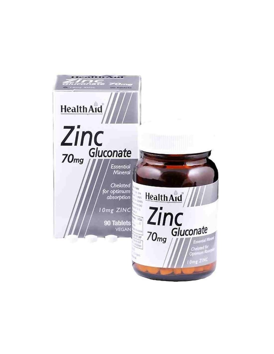 Gluconato Zinc 70 mg 90 Comprimidos Health Aid