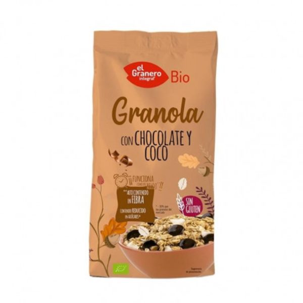 Granola con Cioccolato e Cocco Bio El Granero – 350g