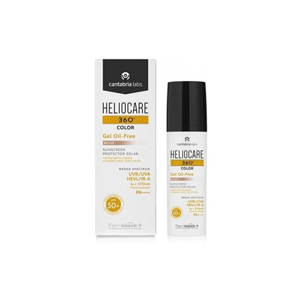 Heliocare 360º Gel Oil Free Farbe Beige SPF 50+ 50ml