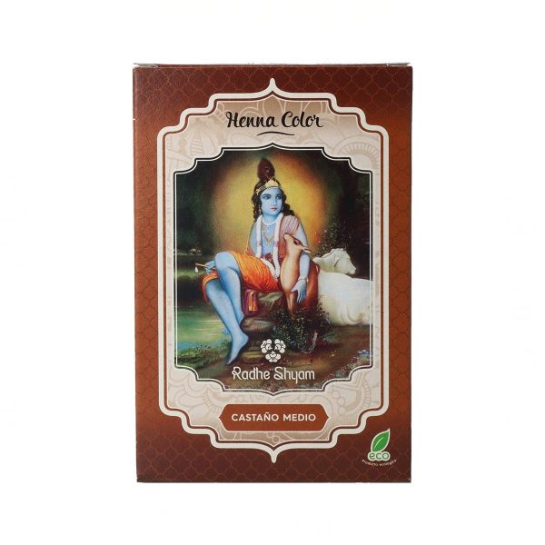 Henna Castaño Medio Polvere Radhe Radhe Shyam Spirituale Cielo – 100g