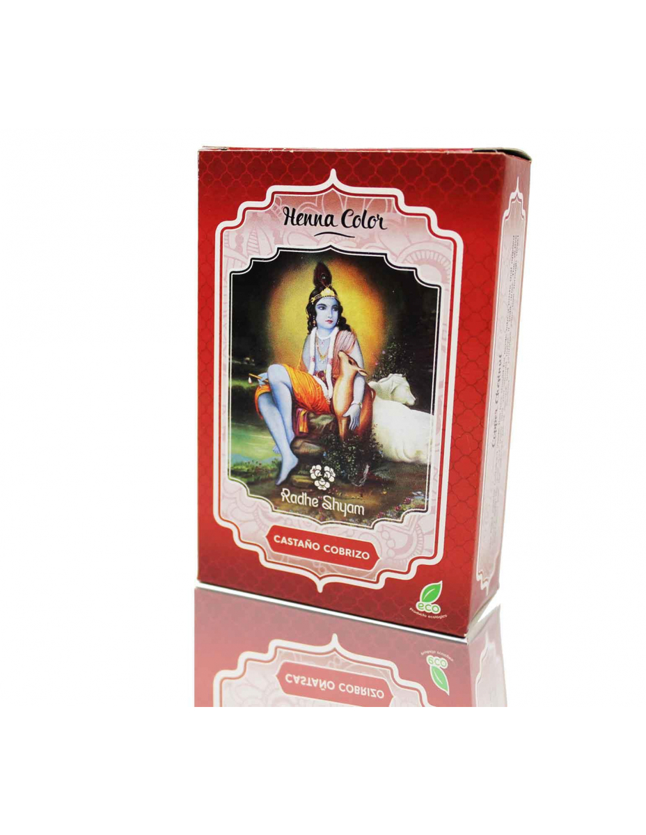 Henna Radhe castaño cobrizo polvo Shyam Spiritual Sky – 100g