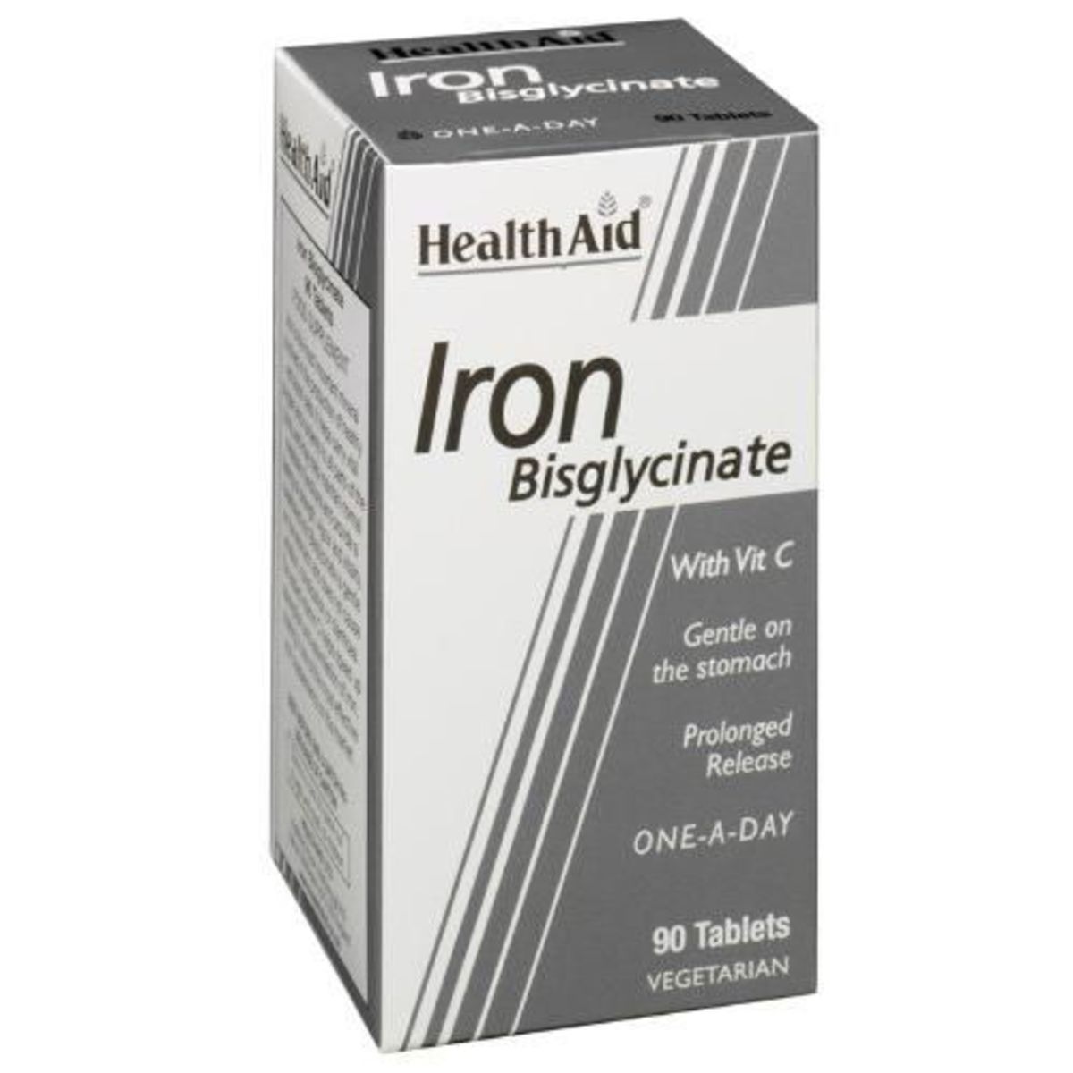 Hierro (Iron Bisglicinato + Vitamina C) 30 mg 90 Comprimidos Health Aid