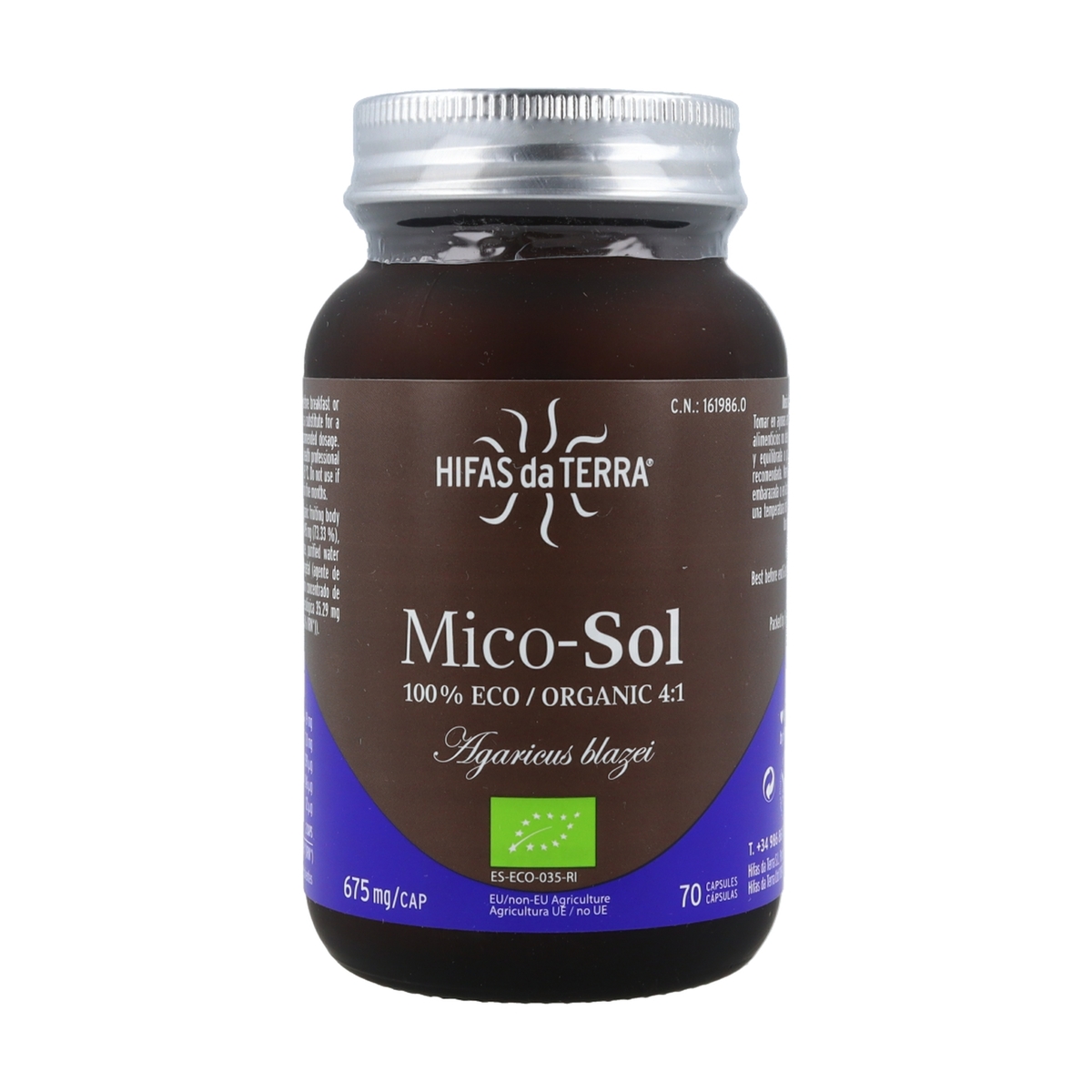 Hifas da Terra Mico-Sol Extracto Champiñón 70 cápsulas