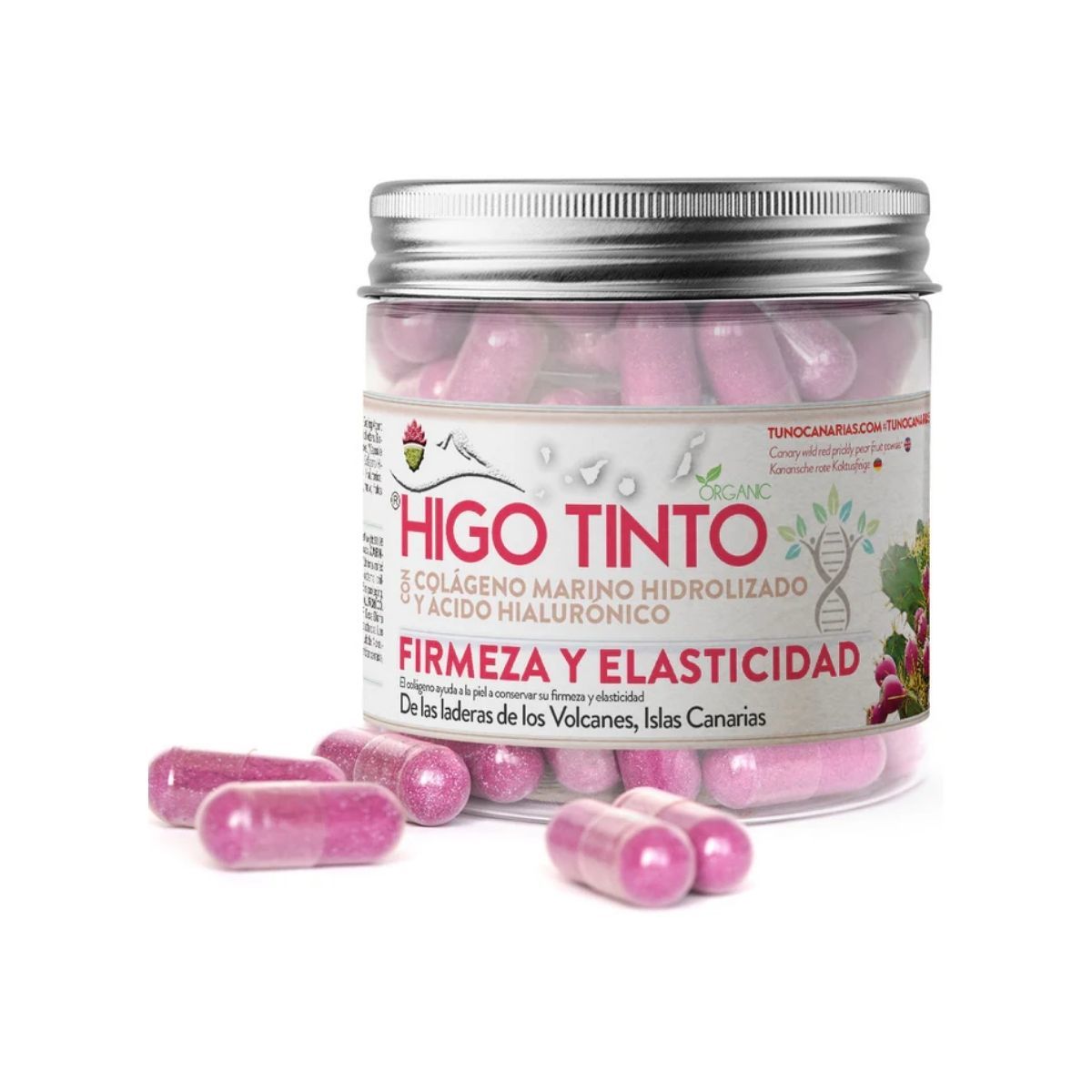 Higo Tinto Colágeno Ácido Hialurónico 90 Cápsulas Tuno Canari