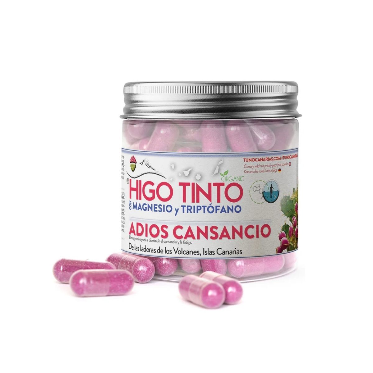 Higo Tinto Magnesio Triptófano 90 Cápsulas Tuno Canario