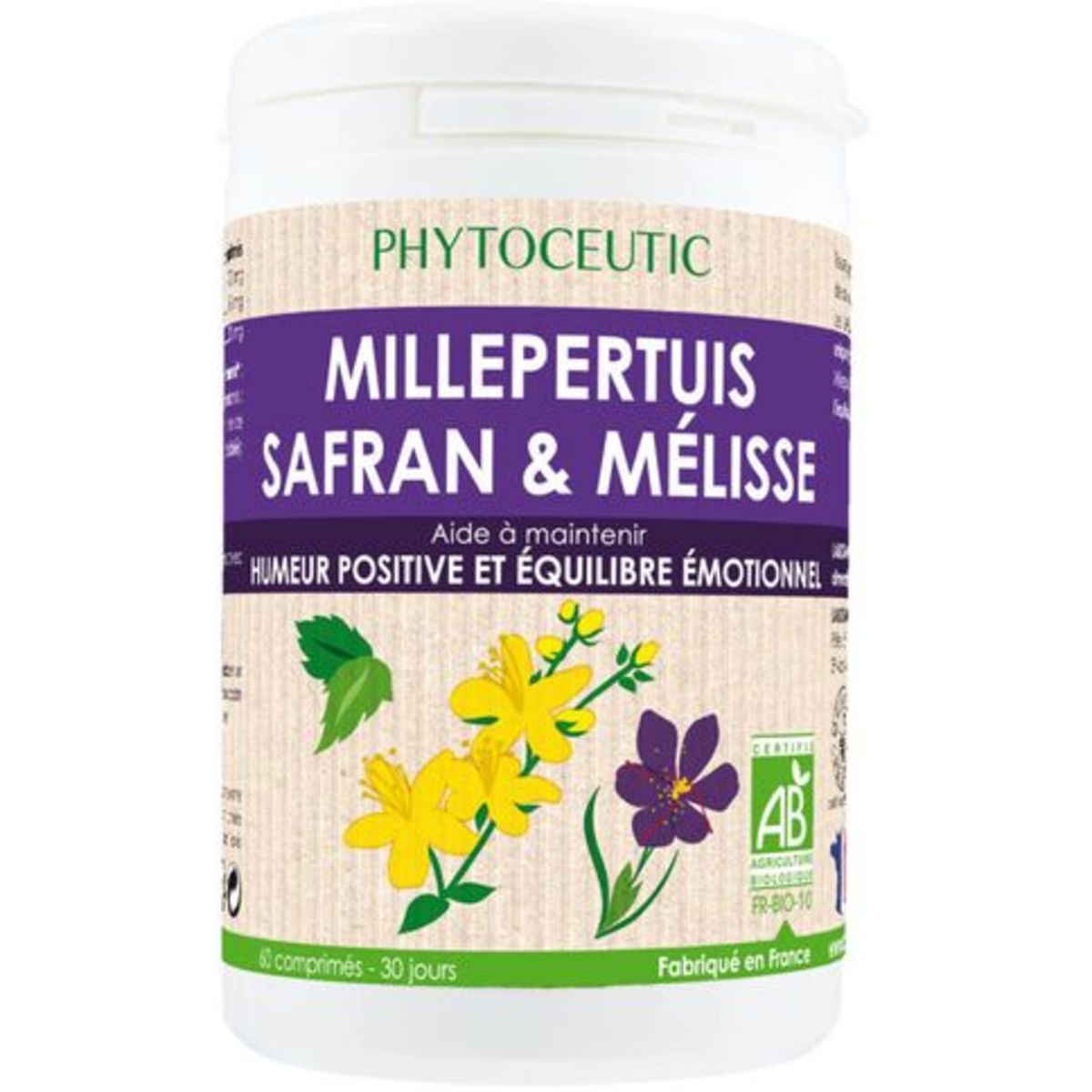 Hipérico + Azafrán + Melisa 60 Comprimidos Phytoceutic