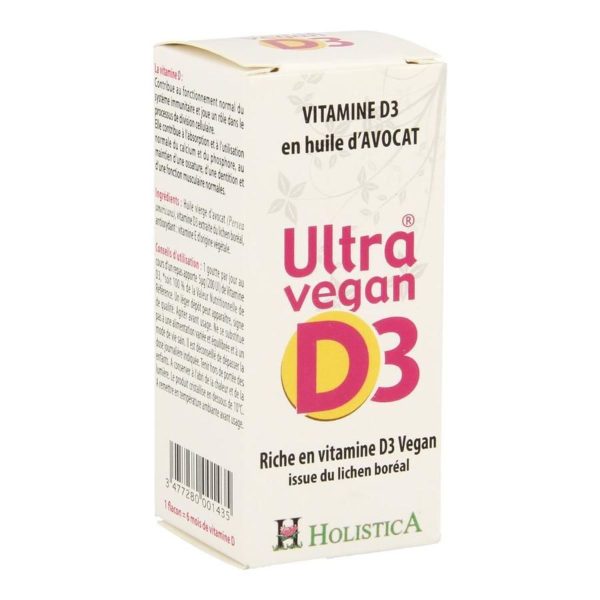 Holistica Ultra Vegan D3 gouttes – 8ml