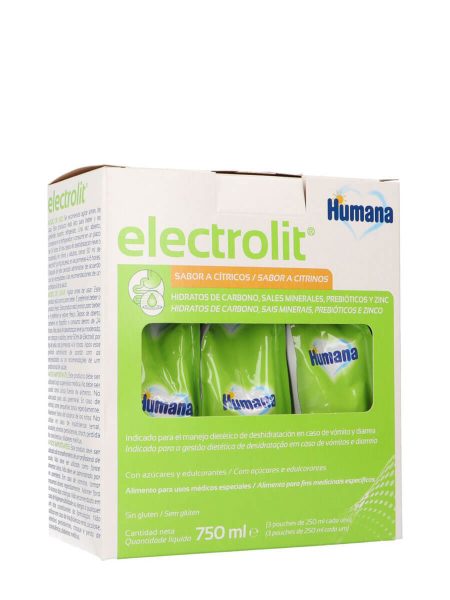 Humana Electrolit Plus perorálny rehydratačný roztok 3x250ml