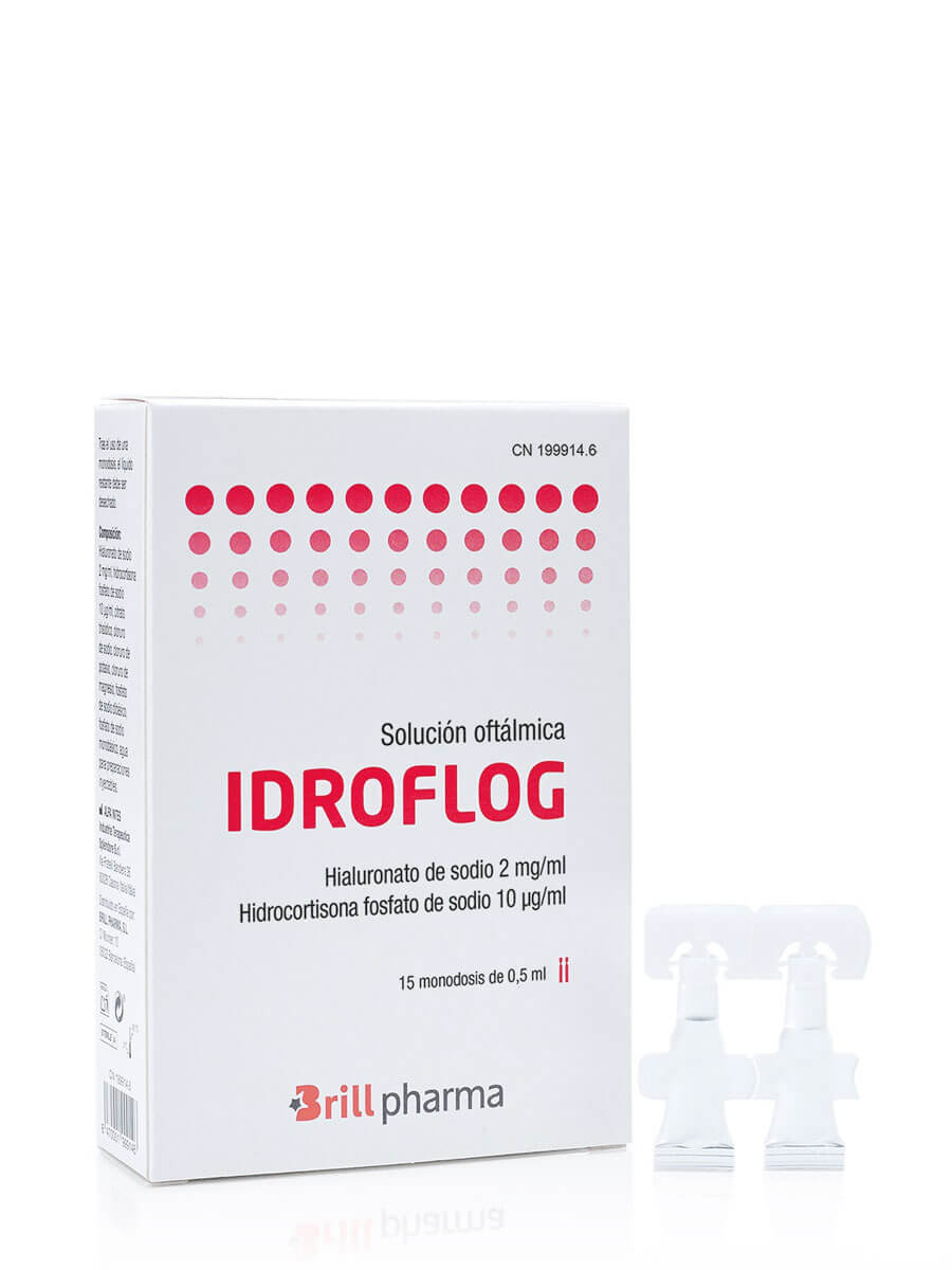 Idroflog solución oftálmica 15 monodosis 0,5 ml