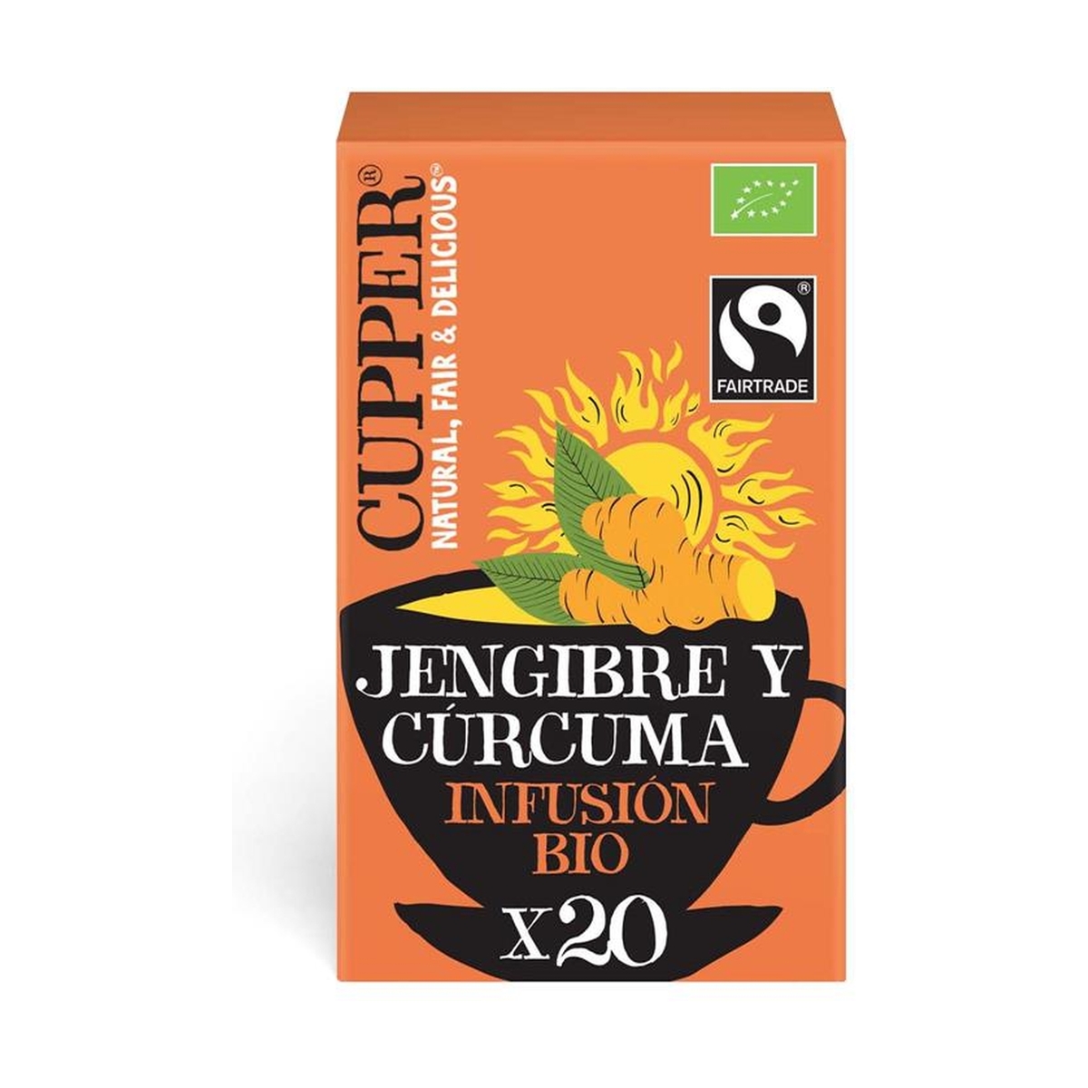 Infusión de Jengibre y Cúrcuma Bio 20 Bolsas Cupper