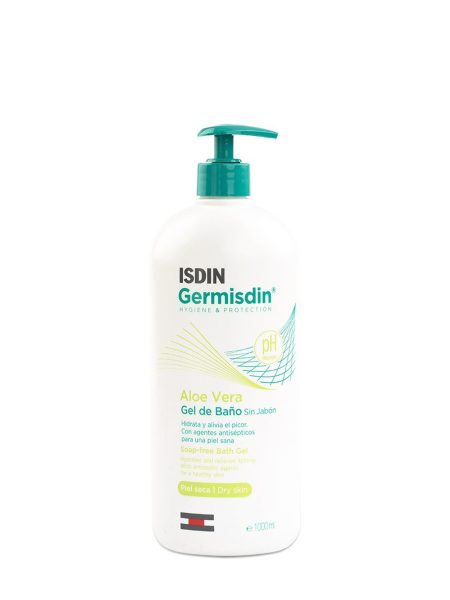 Isdin germisdin aloe vera gel de baño sin jabón piel seca 1l