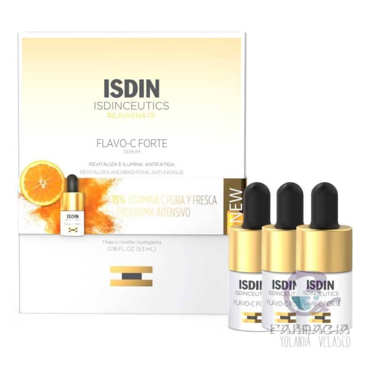 Isdin isdinceutics flavo-C forte sérum 3×5,3 ml