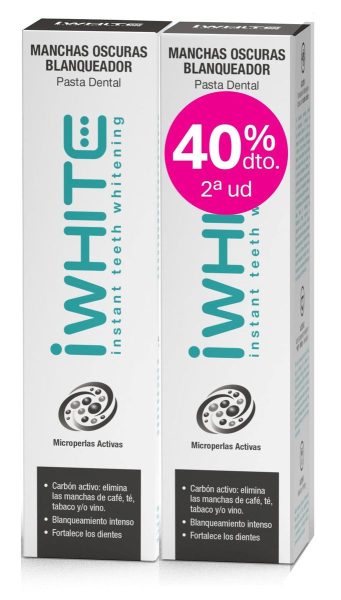 IWHITE PÂTE DENTAIRE TACHES SOMBRES DOUBLE 75 + 75 ML