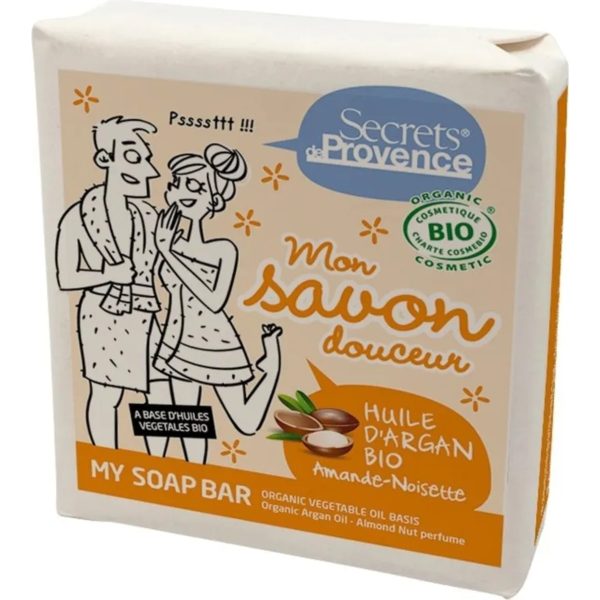 Jabón Pastilla Aceite de Argán & Perfume Amande Noisette Nu secrets de Provence – 100g