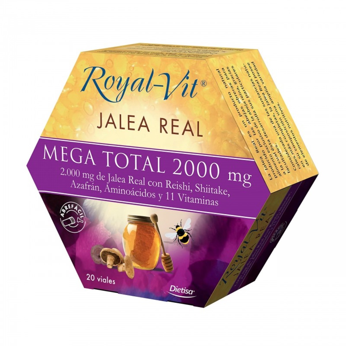 Jalea Real 20 Ampollas 2000 mg Dietisa Mega Total