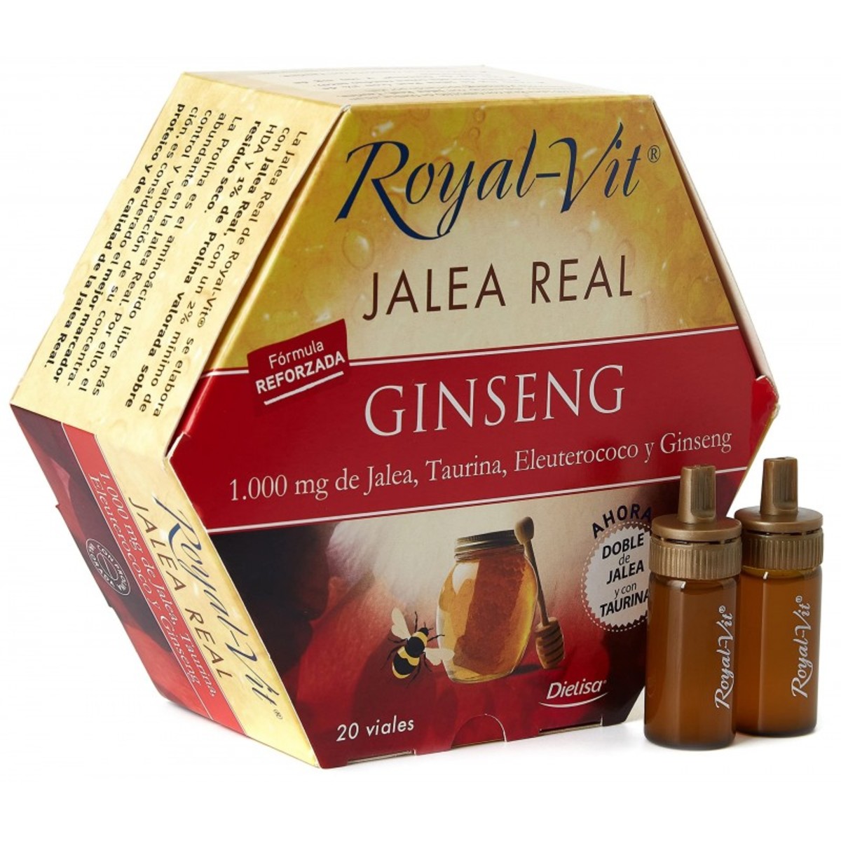 Jalea Real Royal Vit Ginseng 1000 mg 20 ampollas Dietisa