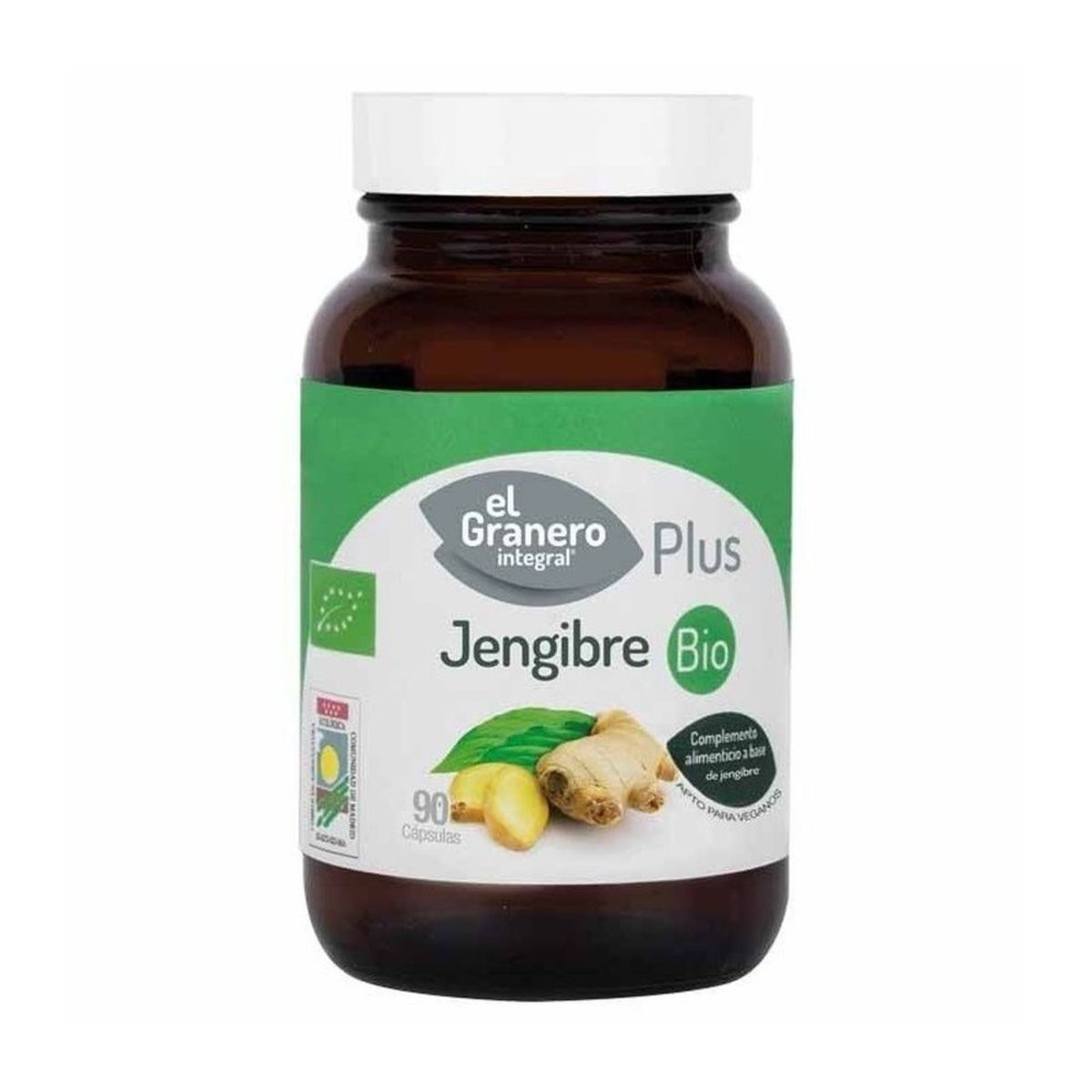 Jengibre Bio 500 mg 90 Cápsulas – El Granero