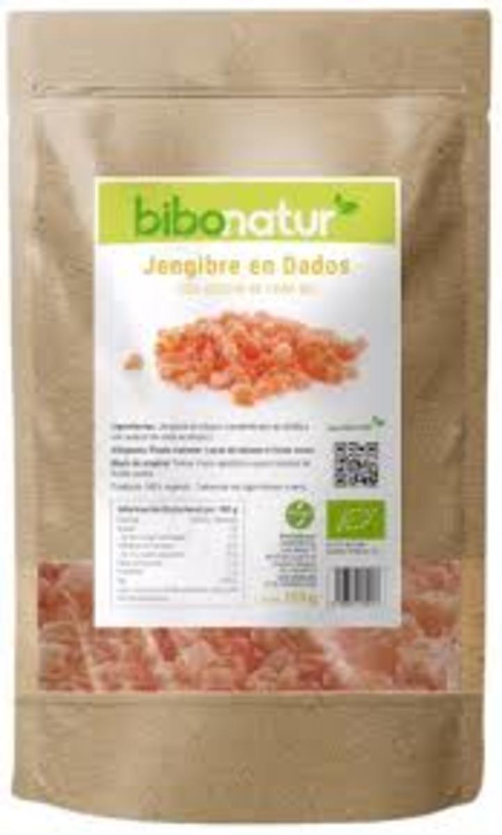 Jengibre dados caramelizados Bio – Bibonatur – 150g