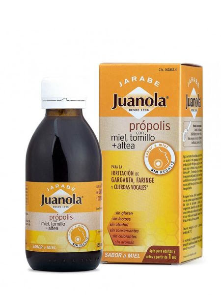 Juanola Propolis Com Mel Tomilho E Altea Sabor Mel Xarope 150 ml