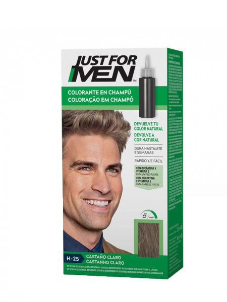 Just for men shampooing couleur h-25 châtain clair