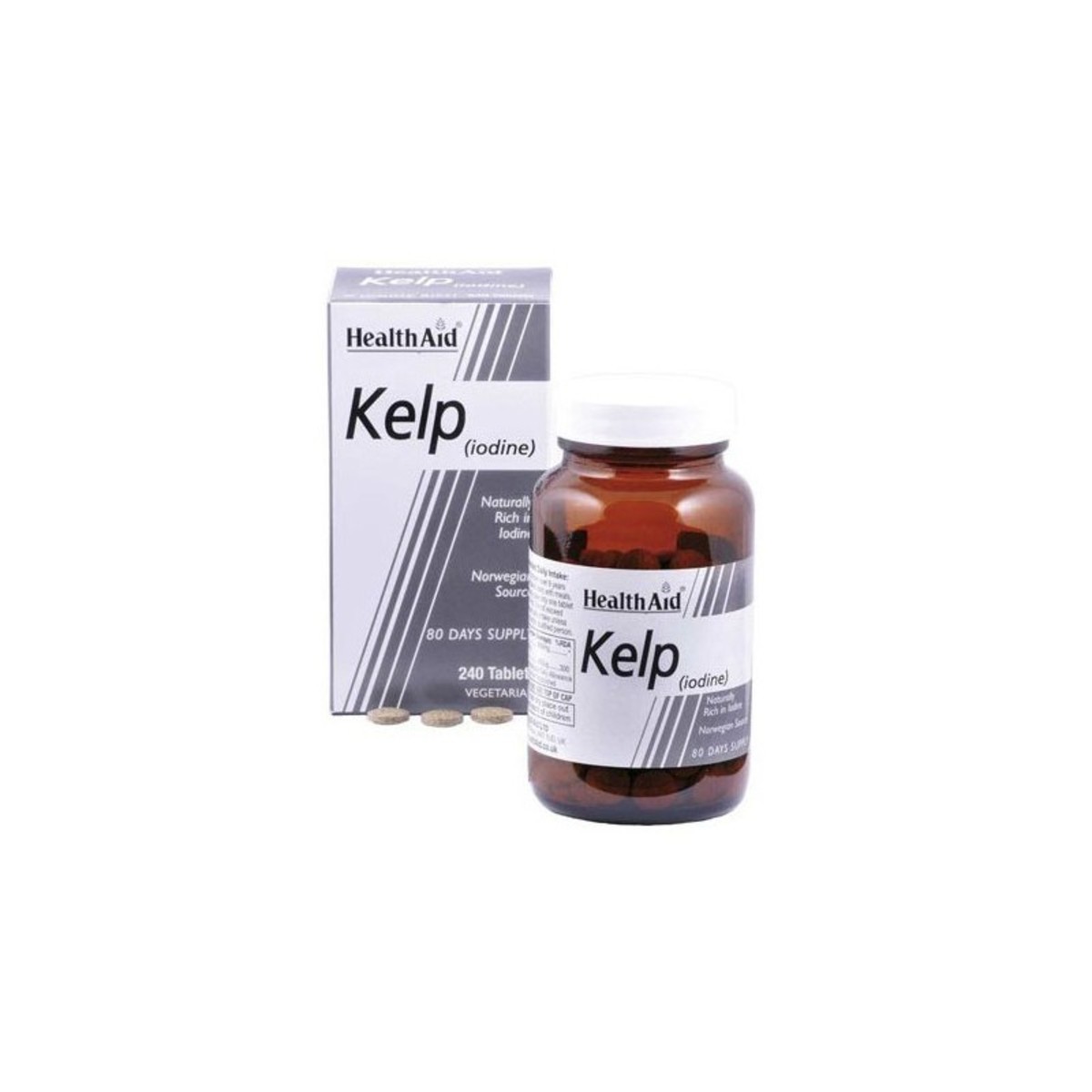 Kelp Noruego (Iodine) 300 mg 240 Comprimidos Health Aid