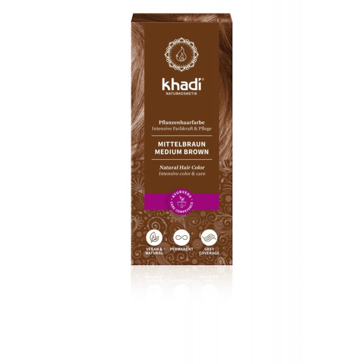 Khadi Herbal Color Castaño Medio – 100g