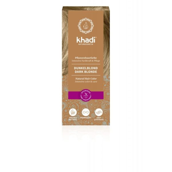 Khadi Herbal Color Blond foncé cendré – 100g