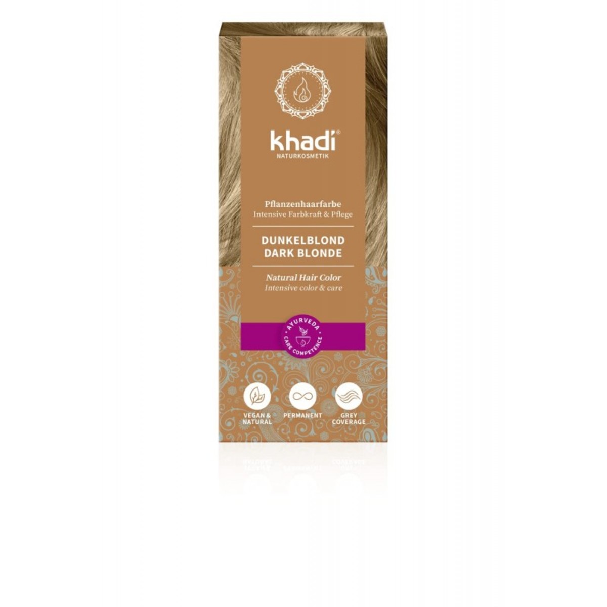 Khadi Herbal Color Rubio Oscuro Ceniza – 100g
