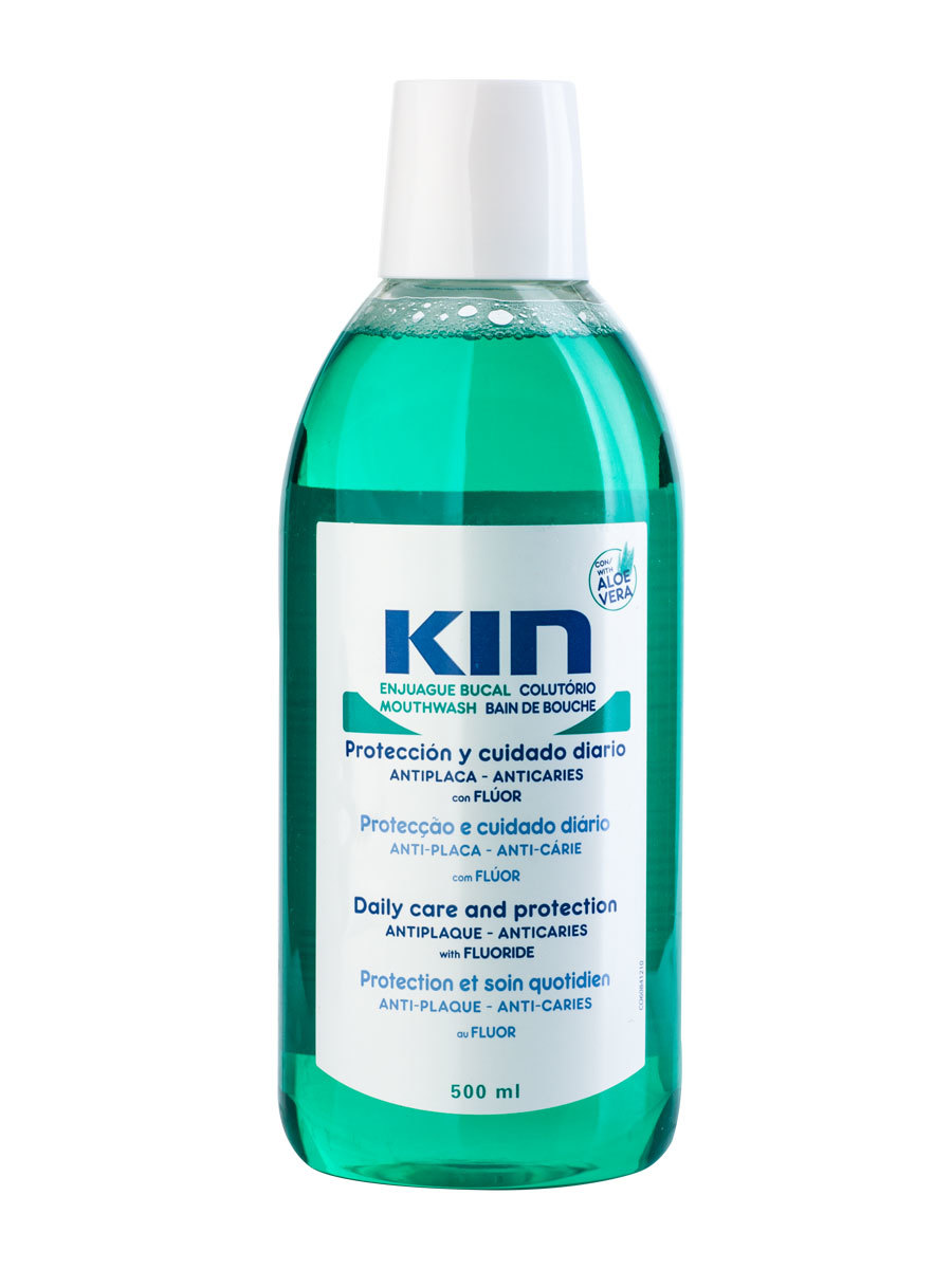 Kin Enjuague Bucal Con Aloe Vera 500 ml