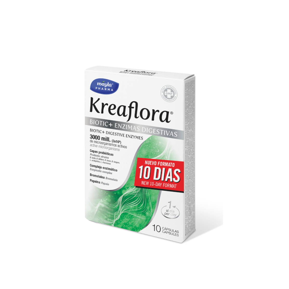 KREAFLORA BIOTIC+ ENZIMAS DIGESTIVAS 10 CAPSULAS