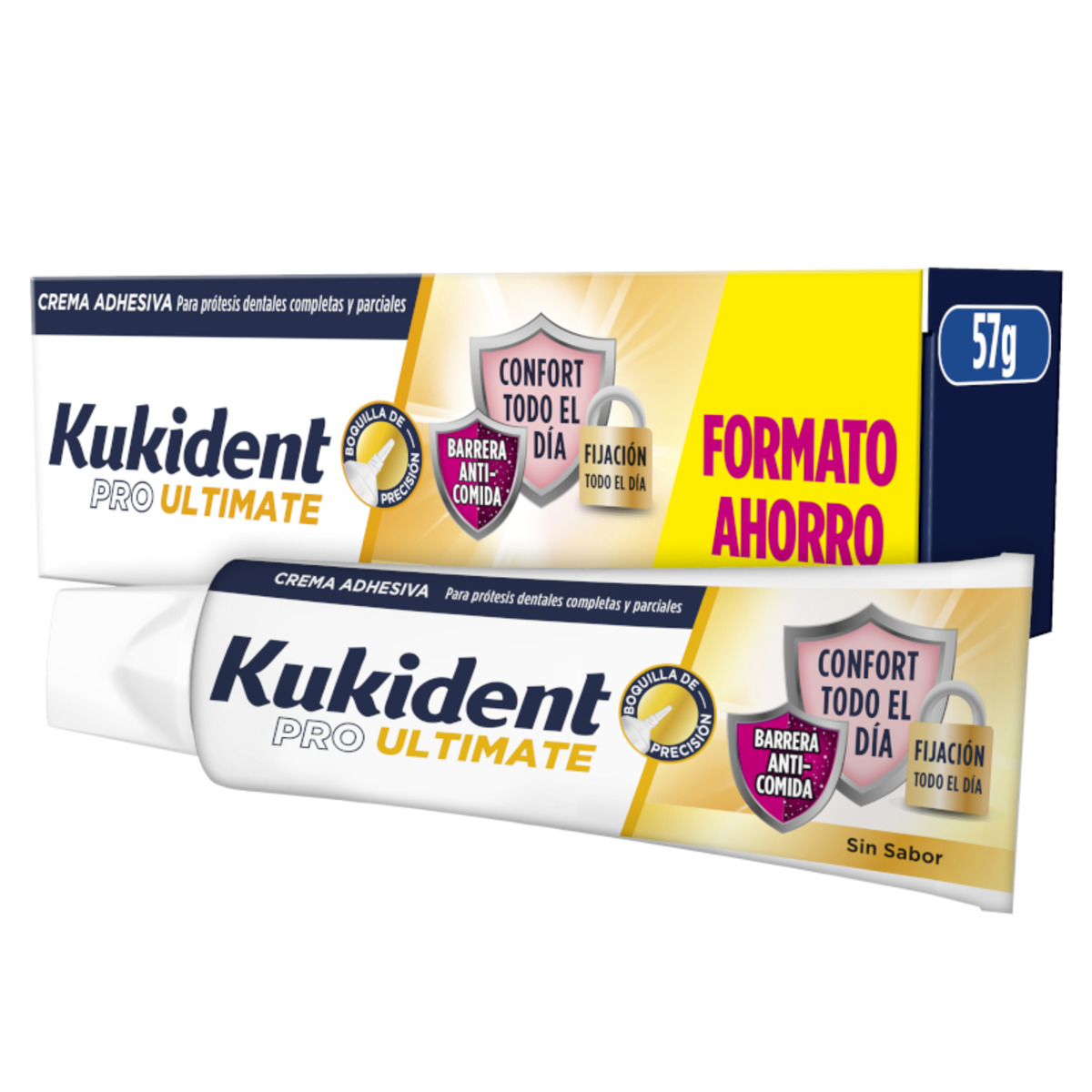 Kukident Pro Ultimate Crema adhesiva sin sabor – 57g