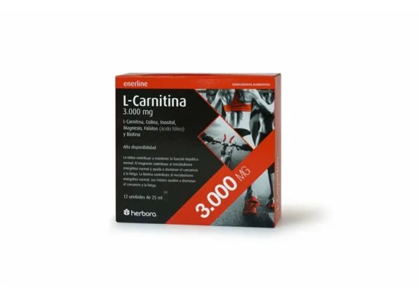 L-Carnitine 3000 12 Eenheden van Herbora – 25ml